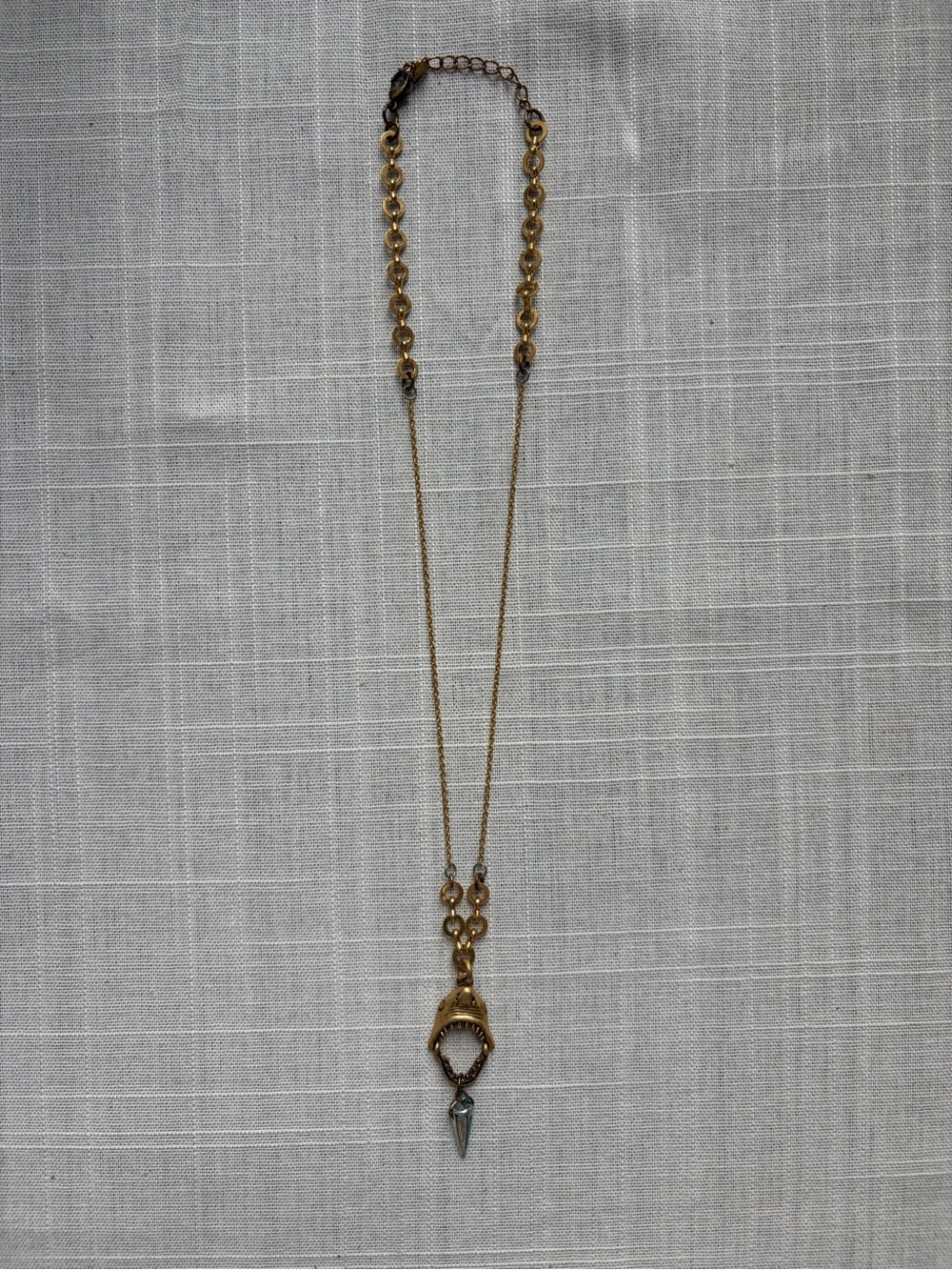 Coated Brass Shark Pendant Necklace - Women's Jewelry